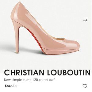 Christian Louboutin Simple 120 Pump baby platform heels   38.5